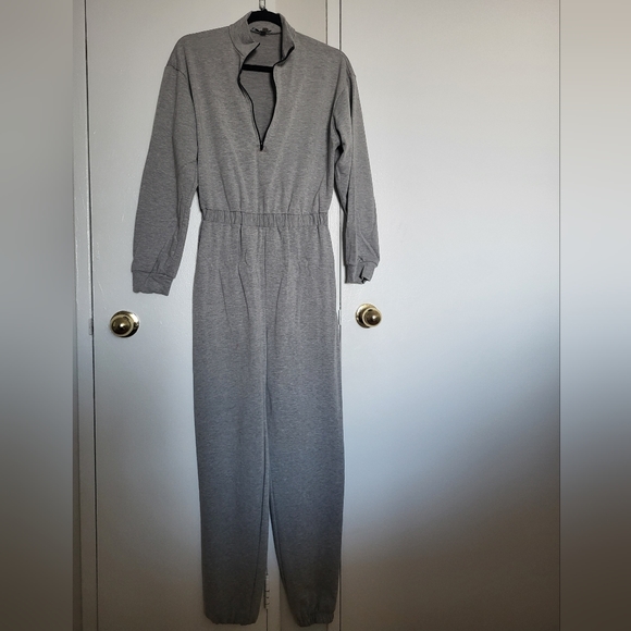 FASHIONNOVA, JUMPSUIT CHICAGO HEATHER GREY - Picture 2 of 6